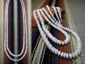 OLDPAWN White Shell Beads 2 Strand Heishi Necklace 1 c.1970～
