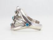 Vintage Navajo Cast Silver Cuff Bracelet w/Turquoise c.1950～