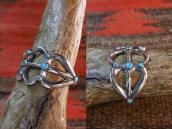Vintage Navajo Cast Silver Cuff Bracelet w/Turquoise c.1950～