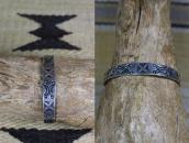 【Ganscraft】Antique Crosses Stamped Ingot Silver Cuff c.1930～