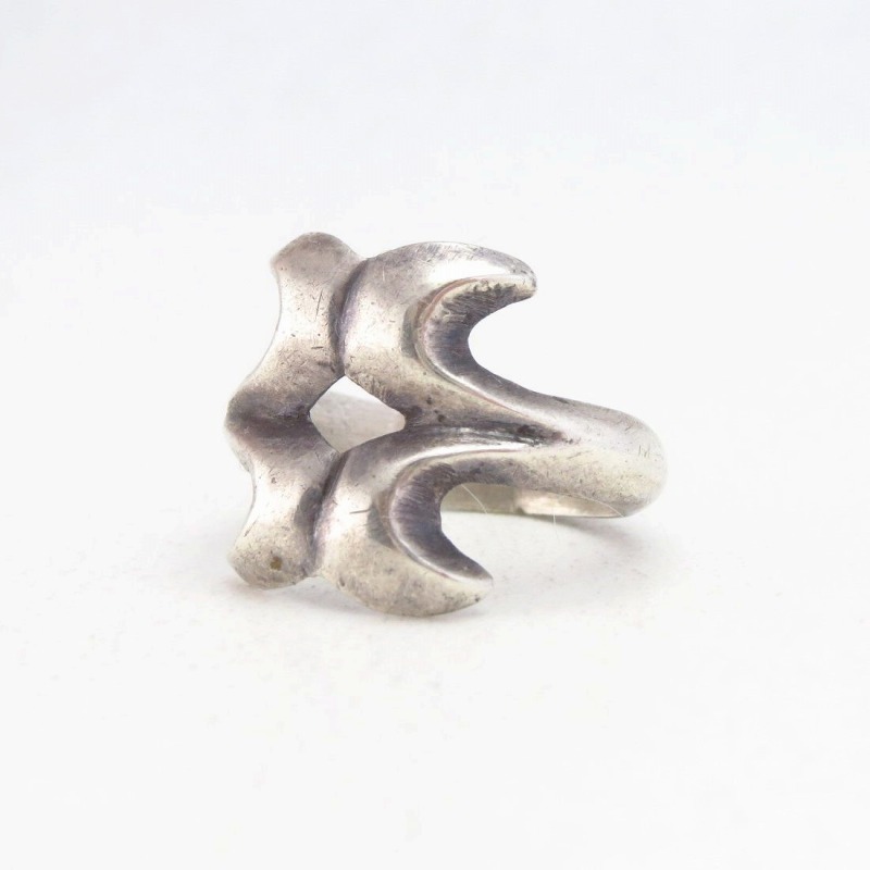 Vtg Attributed to【Ambrose Roanhorse】Cast Silver Ring c.1930～