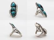 【Fred Thompson】Navajo Three Turquoise Row Ring c.1950～