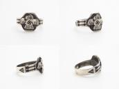 Atq Navajo 卍 Stamped T-bird Applique Cigar Band Ring  c.1930