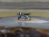 Atq Navajo 卍 Stamped T-bird Applique Cigar Band Ring  c.1930