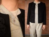 Atq Navajo Stamped Arrowhead Shape Small Top Necklace c.1930