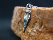Atq Navajo Stamped Arrowhead Shape Small Top Necklace c.1930