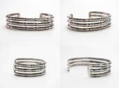 Antique Navajo 卍 Stamped 3-Strand Triangle Wire Cuff c.1920～