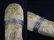 Antique Navajo 卍 Stamped 3-Strand Triangle Wire Cuff c.1920～