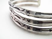 Antique Navajo 卍 Stamped 3-Strand Triangle Wire Cuff c.1920～