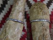 Atq Navajo 卍&Arrows Stamped Triangle Wire Worn Cuff  c.1930