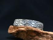 Antique Navajo 『ON BOOK』 卍&Arrows Stamped Silver Cuff c.1930