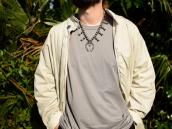 Vtg Navajo Heavy Naja Necklace w/NevadaBlue Turquoise c.1950