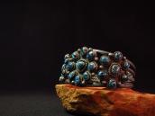 Vintage High Grade #8 Turquoise Cluster Cuff Bracelet c.1950