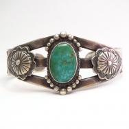 【Ralph Tawangyaouma】 Hopi Antique SplitBand Cuff w/TQ c.1930