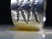 【NAVAJO GUILD】Netting Stamped Heavy IngotSilver Cuff c.1945～