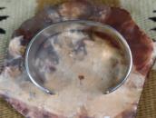 【NAVAJO GUILD】Netting Stamped Heavy IngotSilver Cuff c.1945～