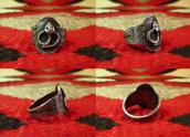 Antique Snake Applique Ingot Silver Tourist Ring  c.1930～