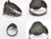 Antique Snake Applique Ingot Silver Tourist Ring  c.1930～