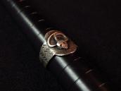 Antique Snake Applique Ingot Silver Tourist Ring  c.1930～