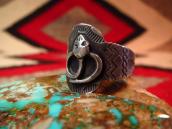 Antique Snake Applique Ingot Silver Tourist Ring  c.1930～