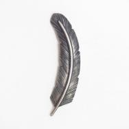 【UITA21/Ganscraft】 Atq Feather Shaped Silver Pin  c.1945～