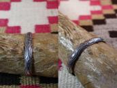 【Ganscraft】Atq Repouse & Stamped Silver Domed Cuff  c.1930～