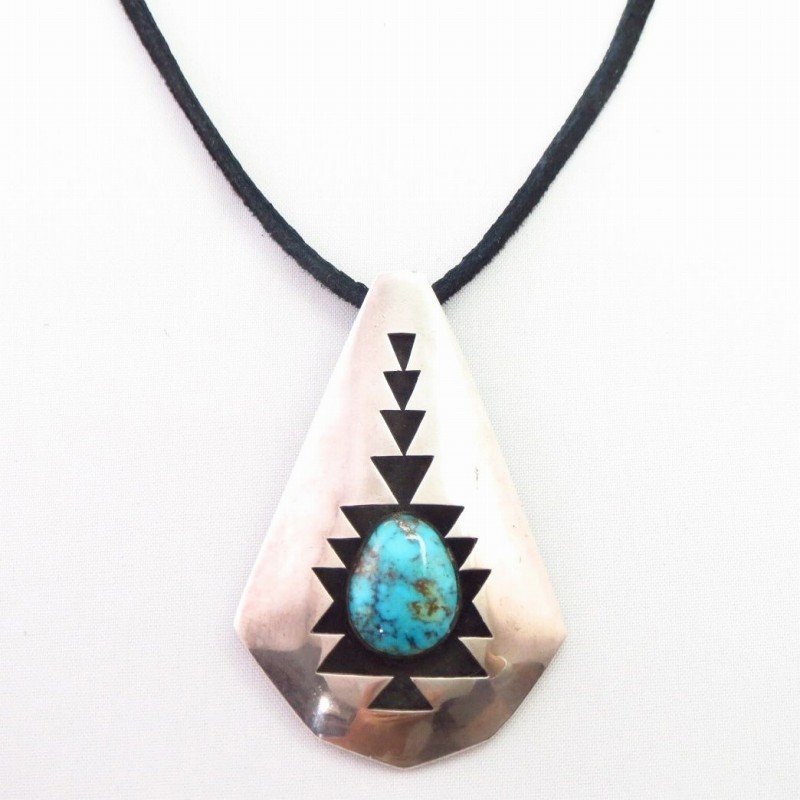 【Robert Lomadapki】 Hopi Shadowbox Pendant Necklace  c.1980～