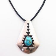 【Robert Lomadapki】 Hopi Shadowbox Pendant Necklace  c.1980～