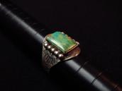 Antique Stamped Silver Tourist CigarBand Ring w/Sq.TQ c.1930