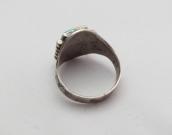 Antique Stamped Silver Tourist CigarBand Ring w/Sq.TQ c.1930