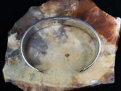 【NAVAJO GUILD】Vintage Chisele Heavy Ingot Silver Cuff c.1950