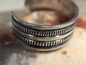 【NAVAJO GUILD】Vintage Chisele Heavy Ingot Silver Cuff c.1950