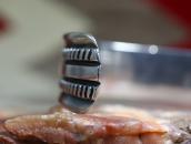【NAVAJO GUILD】Vintage Chisele Heavy Ingot Silver Cuff c.1950