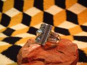 【Clendon Pete】 Navajo Diamond Repoused Ketoh Style Ring JP18