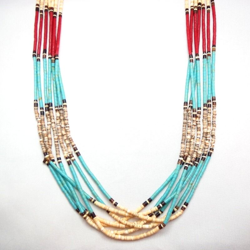 OLDPAWN Santo Domingo 7strand Heishi Necklace  c.1980～
