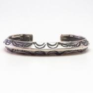 Antique Navajo Heavy Ingot Silver Triangle Wire Cuff c.1910～
