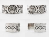【NAVAJO GUILD】Concho Stamped Heavy Ingot Silver Cuff c.1945～