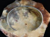 【NAVAJO GUILD】Concho Stamped Heavy Ingot Silver Cuff c.1945～