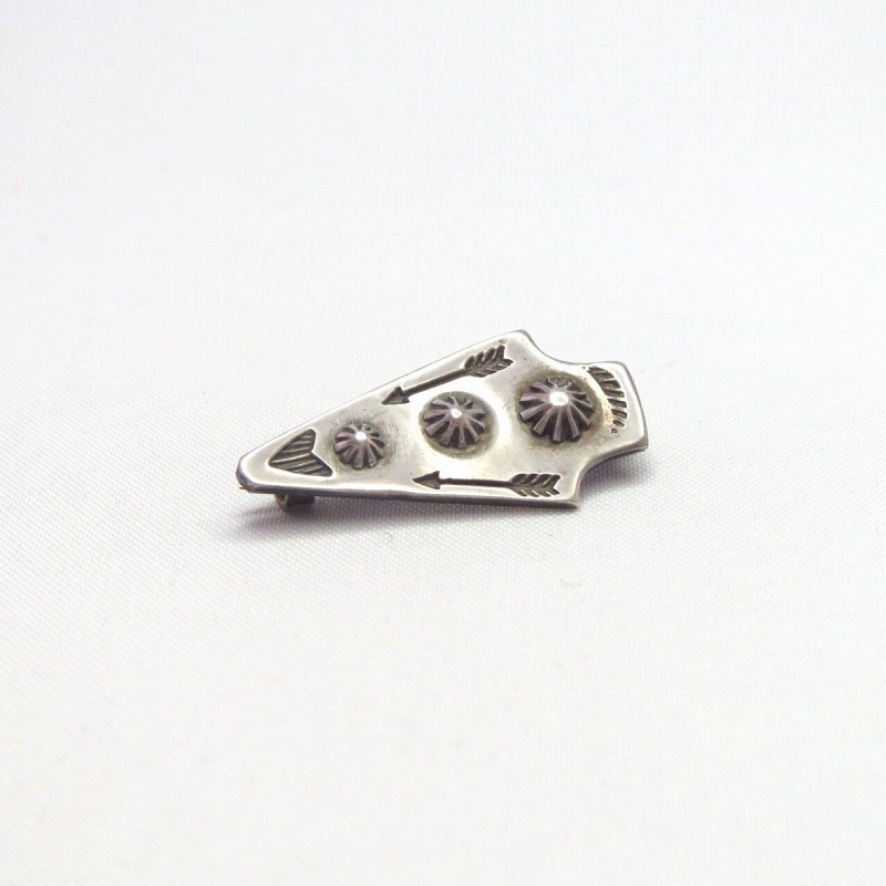 Antique Arrowhead Shape Samll Silver Pin Brooch  c.1935～