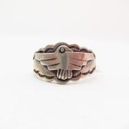 Antique Thunderbird Patched Silver Tourist Ring c.1930～