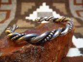 OLDPAWN Twisted Silver Wire Cuff Bracelet  c.1970～