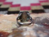 Atq Navajo Split Shank Ring w/Sq. Green Turquoise  c.1930～