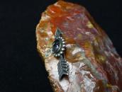 Antique Arrow Shape Silver Small Pin w/PetrifiedWood c.1940～