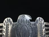 Atq Navajo/Pueblo T-bird Applique Ingot Silver Cuff c.1920～