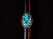 Vintage Navajo High Grade SpiderWeb Turquoise Ring  c.1950～