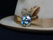 【Frank Patania Sr.】Wheel Shape Pin w/ThreeTurquoise  c.1945～