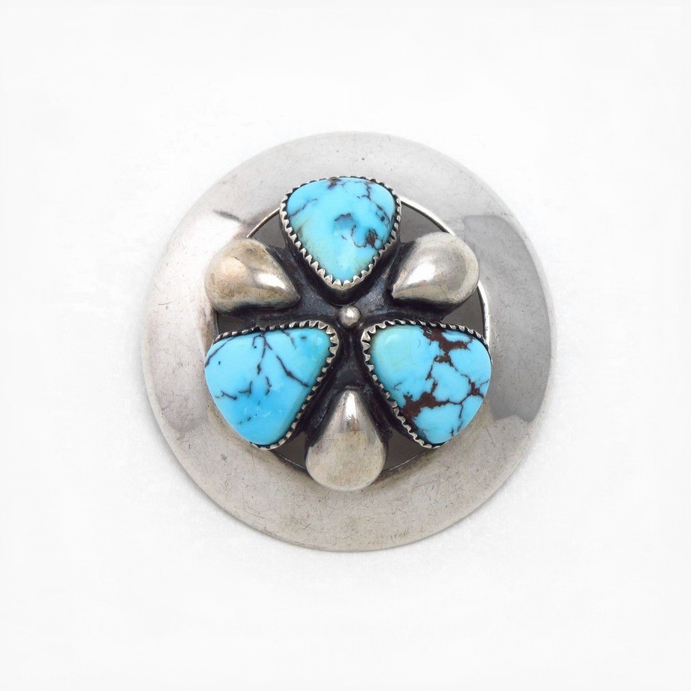 【Frank Patania Sr.】Wheel Shape Pin w/ThreeTurquoise  c.1945～