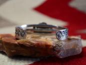 Vtg Pueblo or Navajo Stamped & Coiled Wire Cuff w/TQ c.1945～