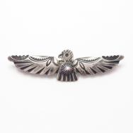 Atq Concho Repouse & Stamped Thunderbird Silver Pin  c.1930～
