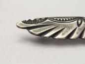 Atq Concho Repouse & Stamped Thunderbird Silver Pin  c.1930～